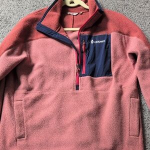 Cotopaxi Coral and Navy Fleece Jacket
